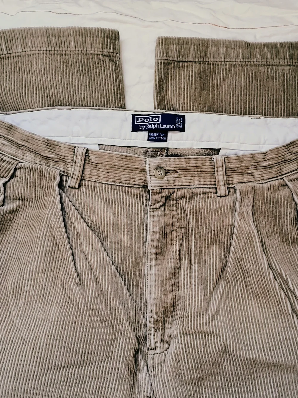 Polo by Ralph Lauren Tan Wide-Wale Corduroy Pants